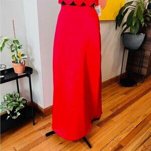 HOLIDAY SALE 50% OFF! // Vintage Red Formal Maxi Skirt
